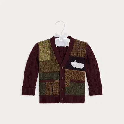 Ralph Lauren Kids' Patchwork V-neck Cardigan In Multi