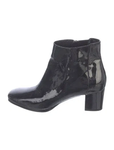 Pre-owned Ralph Lauren Patent Leather Boots In Blue