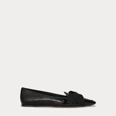 Ralph Lauren Patent Leather Loafer In Black