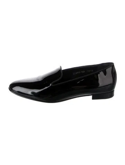 Pre-owned Ralph Lauren Patent Leather Loafers In Black