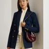 Ralph Lauren Patent Leather Small Tasha Crossbody Bag In Burgundy