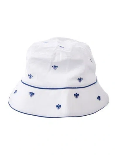 Pre-owned Ralph Lauren Patterned Bucket Hat In White