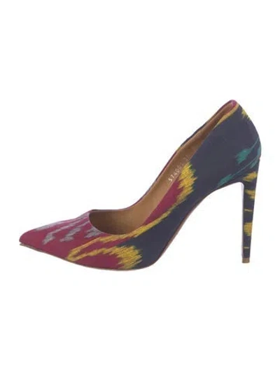 Pre-owned Ralph Lauren Patterned Pumps In Blue