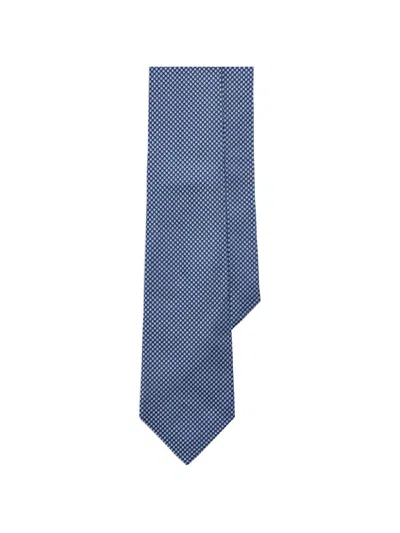 Ralph Lauren Patterned Silk Tie In Blue