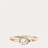 Polo Ralph Lauren Pavé Diamond Double-stirrup Bangle In Rose Gold With Diamonds
