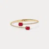 Ralph Lauren Pavé Gold-plated Stone Hinge Bangle In Gold