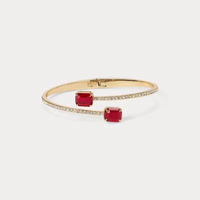 Ralph Lauren Pavé Gold-plated Stone Hinge Bangle