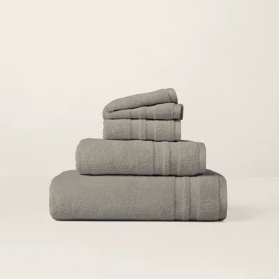 Ralph Lauren Payton Bath Towels & Mat In Pale Flannel In Gray