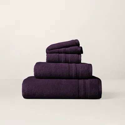 Ralph Lauren Payton Bath Towels & Mat In Royal Purple