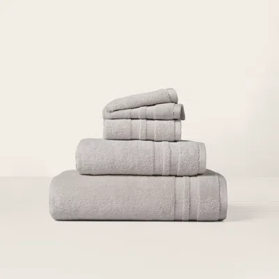 Ralph Lauren Payton Bath Towels & Mat In Stone Gray