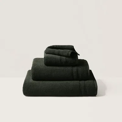 Ralph Lauren Payton Bath Towels & Mat In Vintage Pine Green In Black