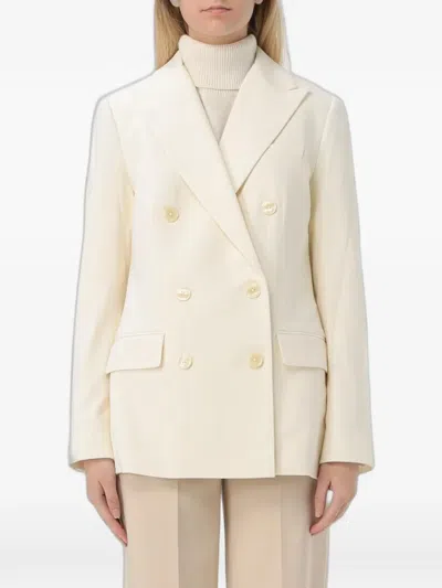 Ralph Lauren Peak-lapel Double-breasted Blazer In Neutral