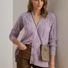 Ralph Lauren Pebbled Cameryn Crossbody Tech Case In Brown