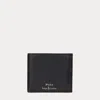 Ralph Lauren Pebbled Leather Billfold Wallet In Black