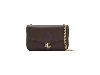 Ralph Lauren Pebbled Leather Bradley Crossbody Wallet Wallet Women's Handbags Chestnut Brown