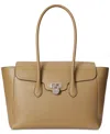 Ralph Lauren Pebbled Leather Extra-large Tanner Satchel In Multi