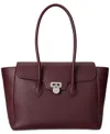 Ralph Lauren Pebbled Leather Extra-large Tanner Satchel In Animal Print