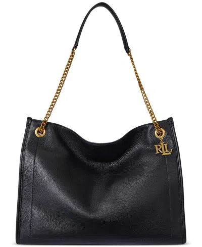 Ralph Lauren Pebbled Leather Large Bradley Tote Bag