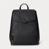 Ralph Lauren Pebbled Leather Medium Cameryn Backpack In Black