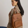 Ralph Lauren Pebbled Leather Medium Cameryn Backpack In Brown
