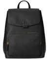 Ralph Lauren Pebbled Leather Small Cameryn Backpack In Black