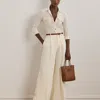 Ralph Lauren Pebbled Leather Small Cameryn Tote Bag In Brown
