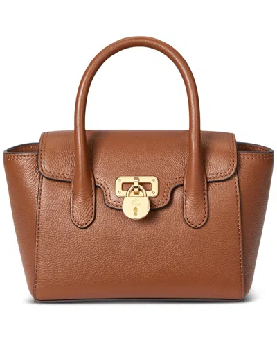 Ralph Lauren Pebbled Leather Small Tanner Satchel