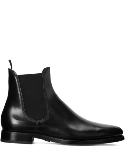 Ralph Lauren Penfield Calfskin Chelsea Boots In Black