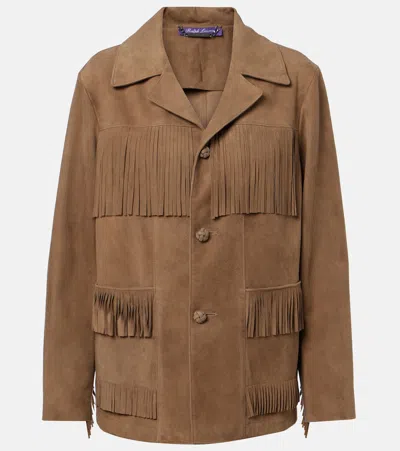 Ralph Lauren Western-inspired Fringe Leather Jacket For Women In Multi