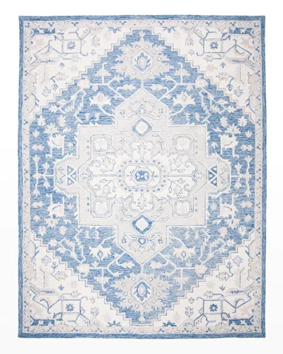 Ralph Lauren Percy Blue Hand-woven Rug, 8' X 10' In Blue, Ivory