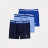 Polo Ralph Lauren Perfect Pouch Boxer Brief 3-pack In Blue Multi