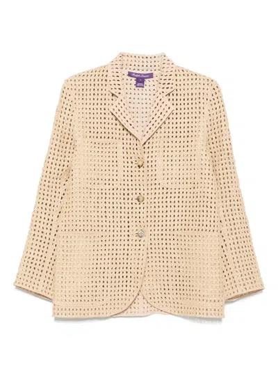 Ralph Lauren Perforated-detail Jacket In Brown