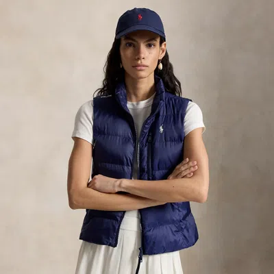 Ralph Lauren Performance Full-zip Insulated Vest In Refined Navy In Blue