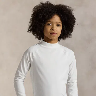 Ralph Lauren Kids' Performance Rash Guard In Ceramic White