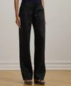 Ralph Lauren Petite 100% Linen Wide-leg Linen Pants In Black