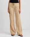 Ralph Lauren Petite 100% Linen Wide-leg Linen Pants In Neutral