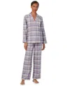 Ralph Lauren Petite 2 Piece Long Sleeves Top And Pants Pajama Set In Purple