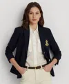 Ralph Lauren Petite Bullion Jacquard Blazer In Lauren Navy