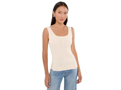 Ralph Lauren Petite Cable Cotton-blend Sleeveless Sweater Women's Sweater Mascarpone Cream: Pl In Neutral