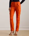 Ralph Lauren Petite Cargo Pants In Orange