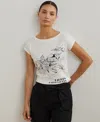 Ralph Lauren Petite Cotton-blend Jersey Graphic Tee