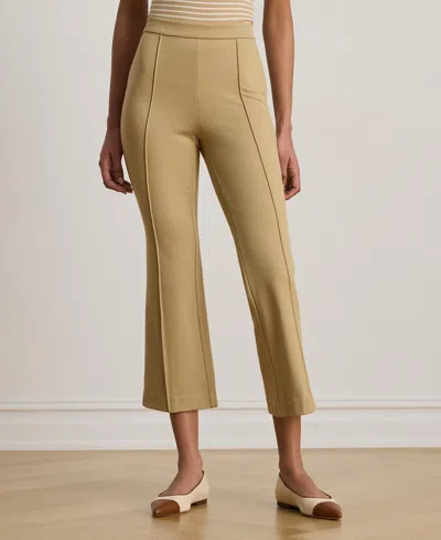 Ralph Lauren Petite Coulson Mid-rise Flare Ankle Pants In Green