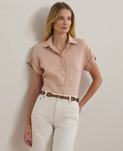 Ralph Lauren Petite Dolman Sleeve Linen Top