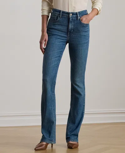 Ralph Lauren Petite High-rise Boot Cut Jeans In Blue