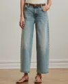 RALPH LAUREN PETITE HIGH-RISE WIDE-LEG CROPPED JEANS