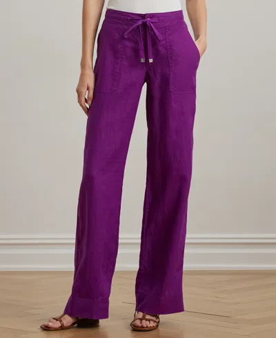 Ralph Lauren Petite Linen Wide-leg Pants