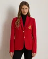 Ralph Lauren Petite Long Sleeve Blazer In Red
