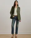 Ralph Lauren Petite Mid-rise Straight Ankle Jeans In Blue