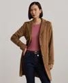 Ralph Lauren Petite Notched-collar Walker Coat In Brown