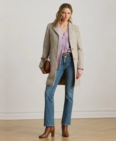 Ralph Lauren Petite Notched-collar Walker Coat In Gray